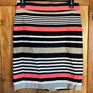 Striped pencil skirt